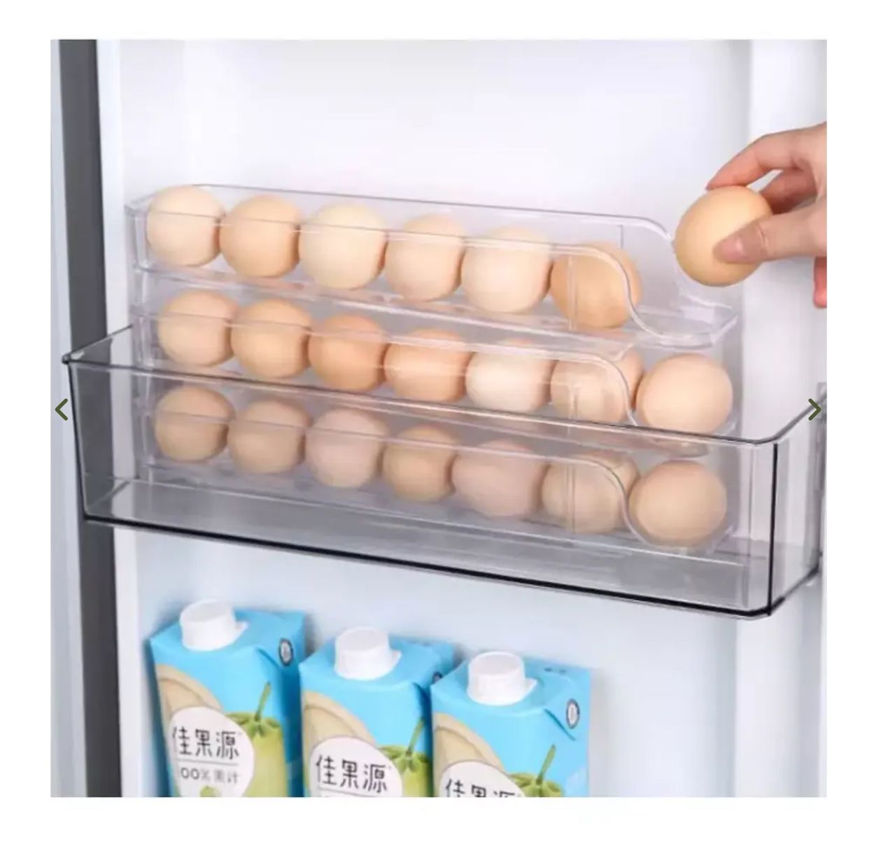 Dispensador de Huevos de 3 Niveles Transparente | Ahorra Espacio y Organiza tu Cocina