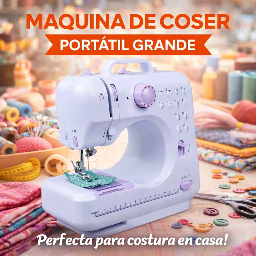 Máquina de Coser Portátil Grande | Potente, Práctica y Fácil de Usar