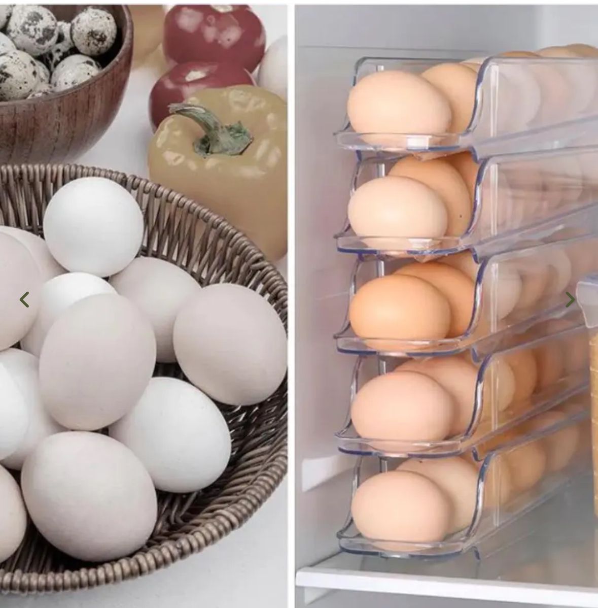 Dispensador de Huevos de 3 Niveles Transparente | Ahorra Espacio y Organiza tu Cocina