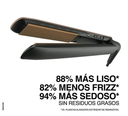 Plancha de Keratina y Aceite de Argán | Cabello Liso, Brillante y Sin Frizz