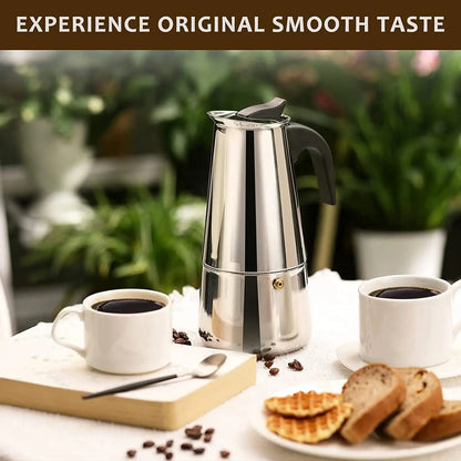 Cafetera Expreso 6 Tazas | Prepara Café Intenso, Rápido y Delicioso en Casa