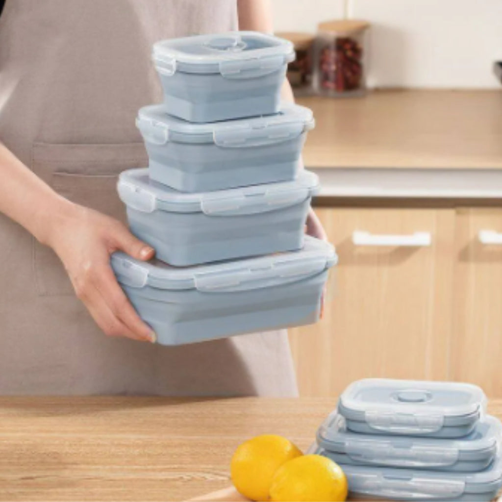 Recipientes de Almacenamiento x4 Unidades | Organizadores Herméticos Cocina