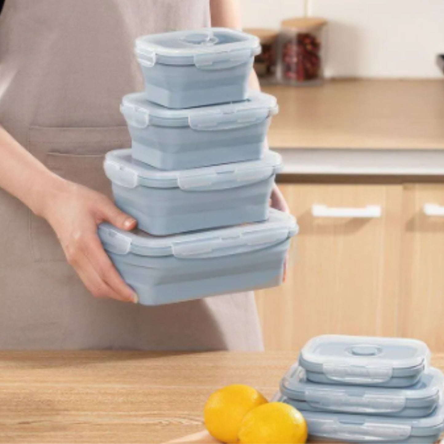 Recipientes de Almacenamiento x4 Unidades | Organizadores Herméticos Cocina