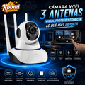 Cámara WiFi 3 Antenas Seguridad HD con Monitoreo en Tiempo Real