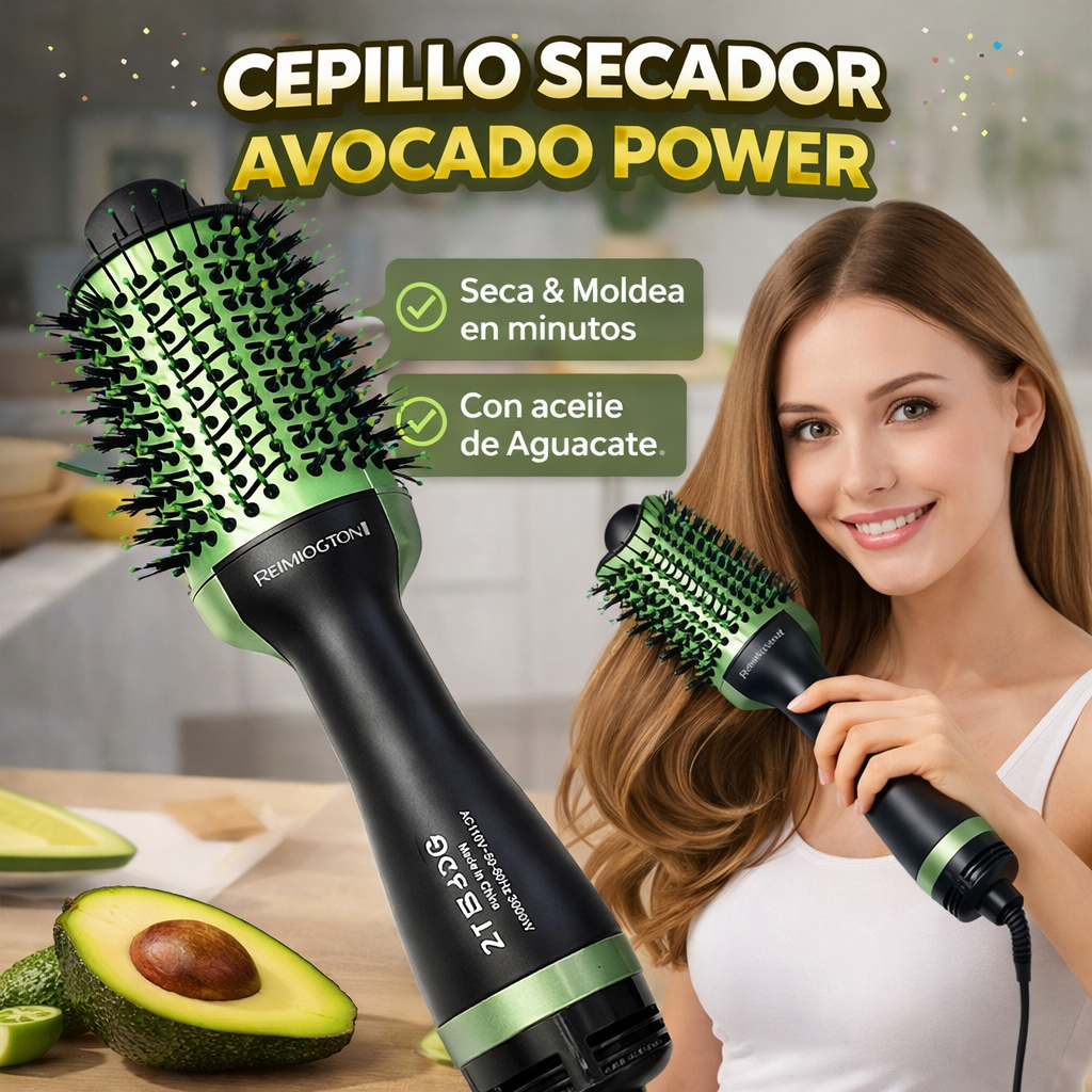 🥑 Cepillo Secador Aguacate Avocado | Alisa y Seca.
