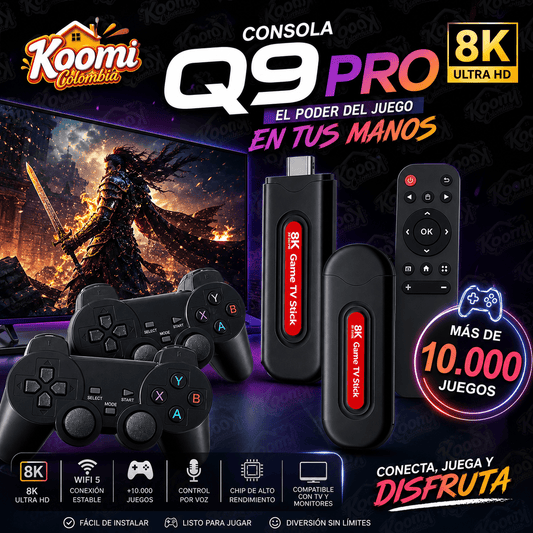 Consola Q9PRO con +10.000 juegos clásicos | Retro HDMI Plug & Play