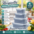 Recipientes de Almacenamiento x4 Unidades | Organizadores Herméticos Cocina