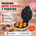 🍩 Máquina de Mini Donas 7 Puestos | Antiadherente y Rápida