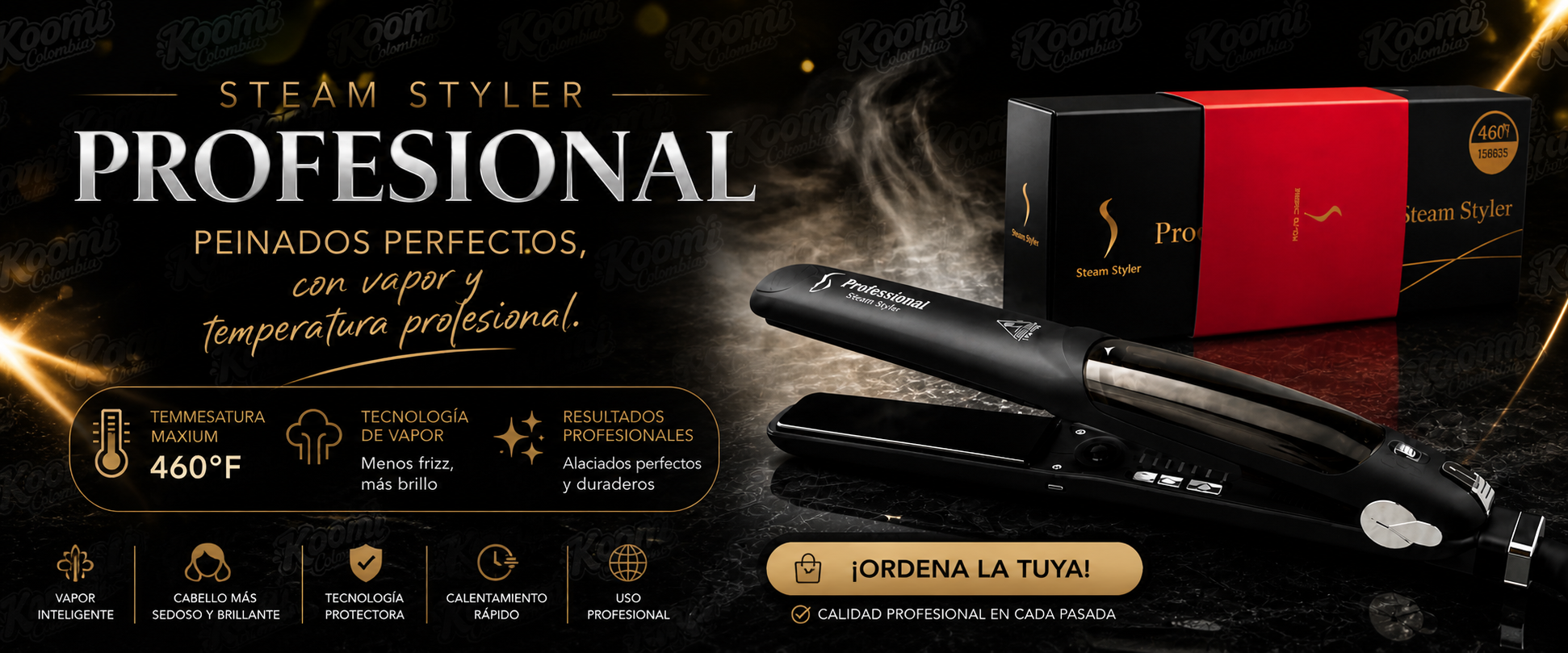 💨✨Plancha Steam Styler Profesional | Alisado con Vapor, Brillo y Cuidado del Cabello💁‍♀️🔥