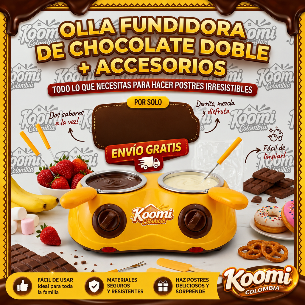 🍫 Olla Fundidora de Chocolate Doble | Fácil y Rápida.