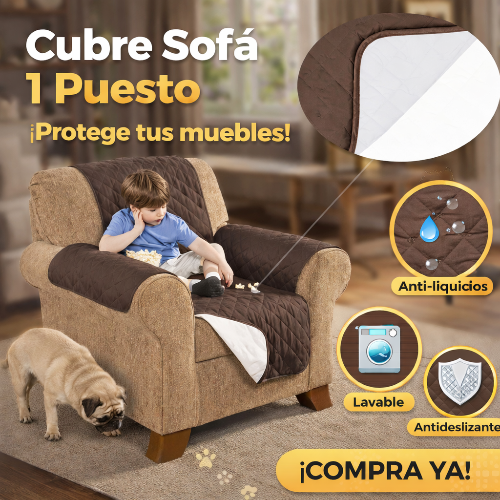 Cubre Sofá 1 Puesto | Protección, Ajuste Perfecto y Estilo