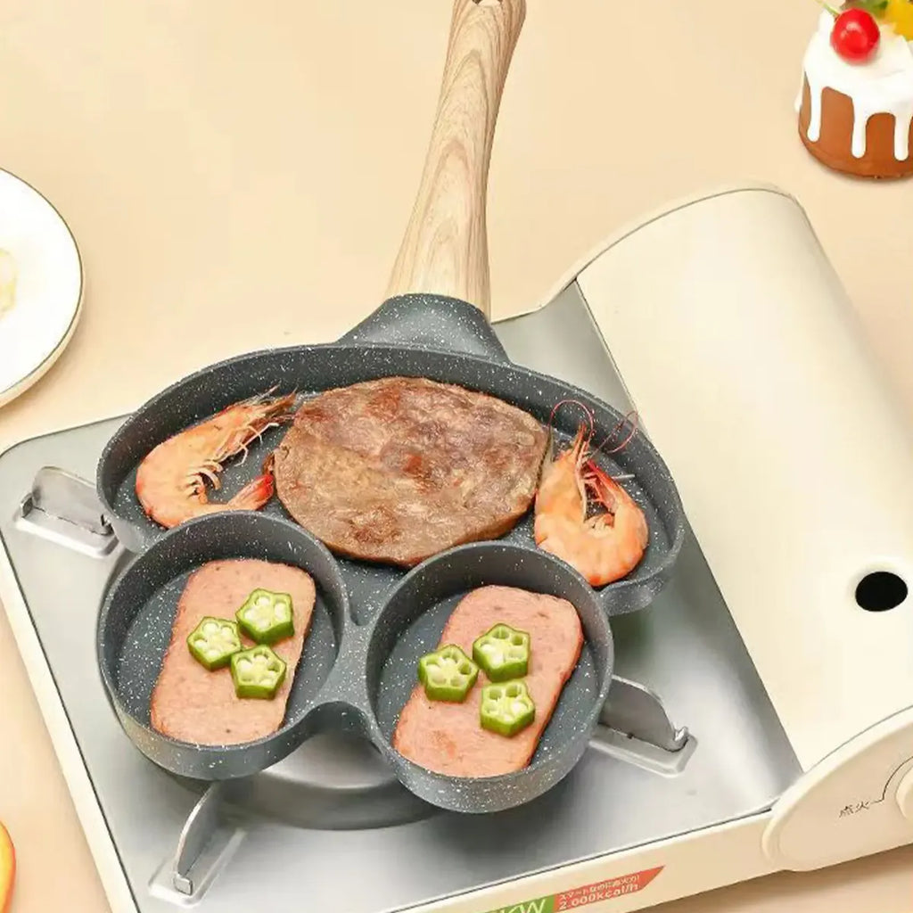 Sartén de Figuras 3 Puestos Antiadherente | Cocina Fácil y Divertida