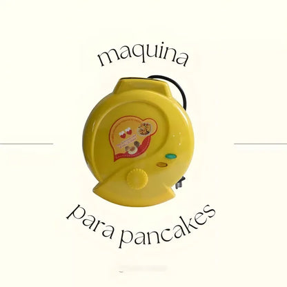 Mini Waflera Amarilla Figuras Infantiles 1000W Antiadherente | Rápida y Divertida