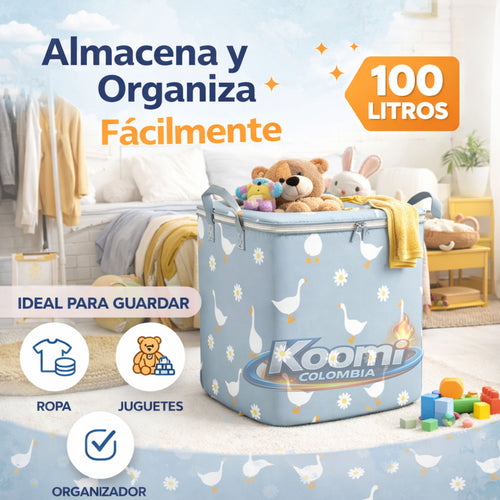 Bolsa Organizadora 100 Litros | Almacenamiento Grande, Resistente y Ahorra Espacio