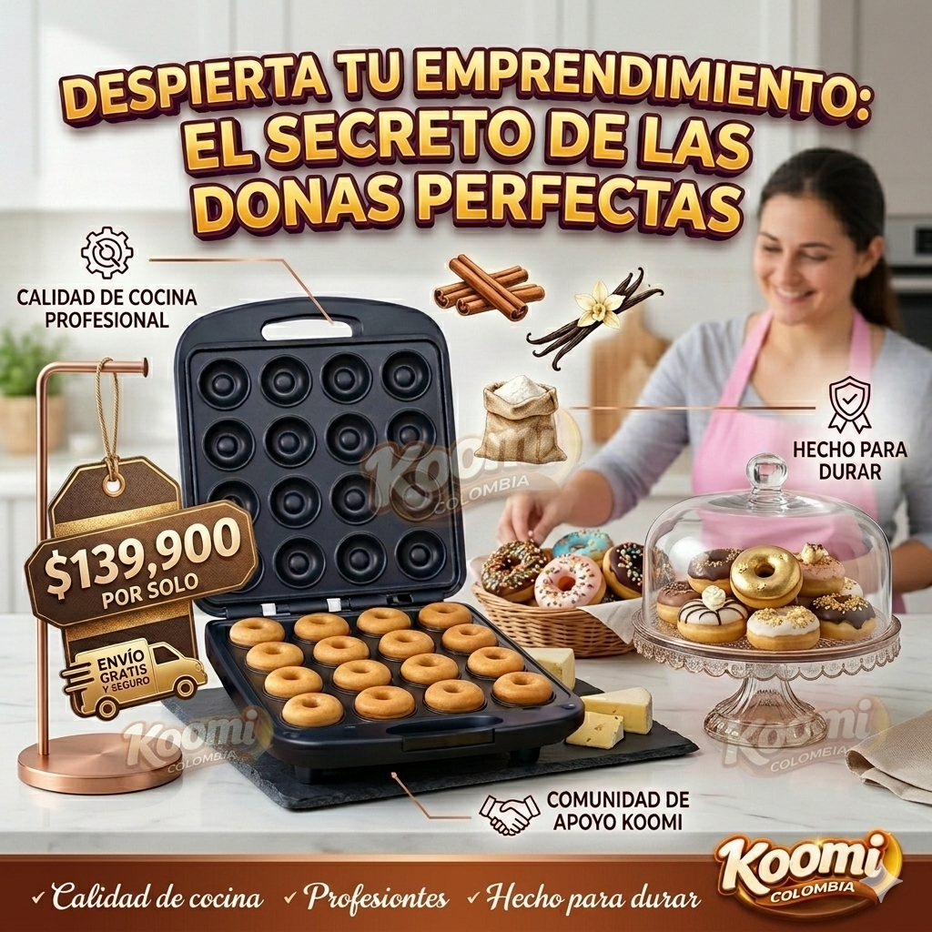 Máquina de Mini Donas 16 Puestos Fácil • Rápida • Altamente Rentable