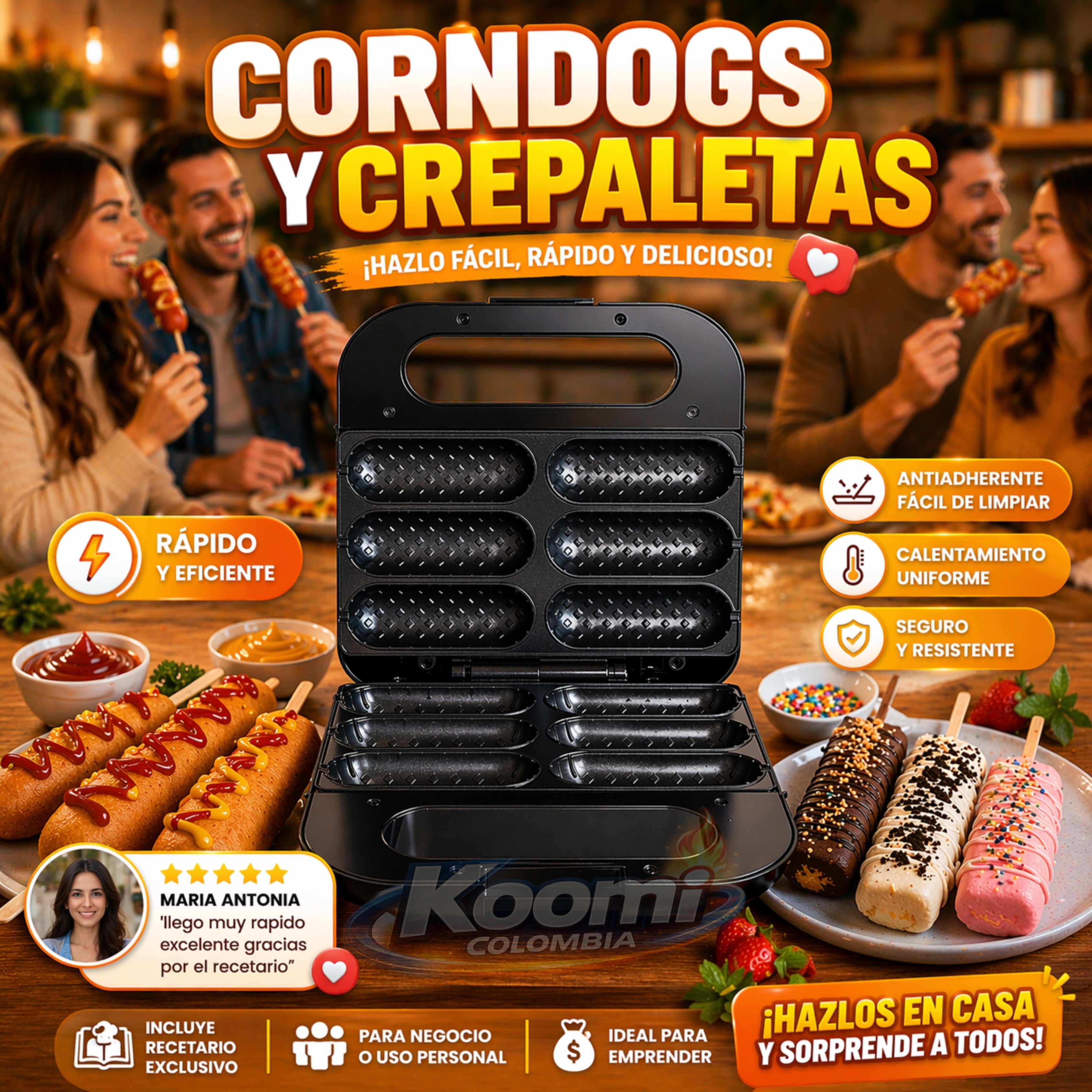 Máquina SOKANY 5 en 1 | Emprende tu Negocio de Corndogs y Gana Dinero desde Casa