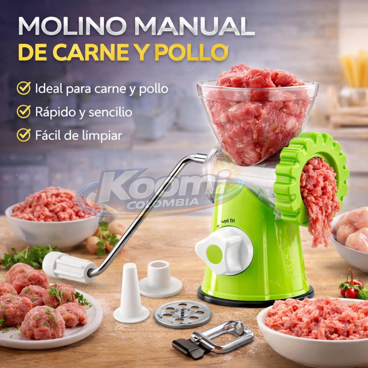 🥩 Molino de Carne y Pollo Manual | Casero y Resistente