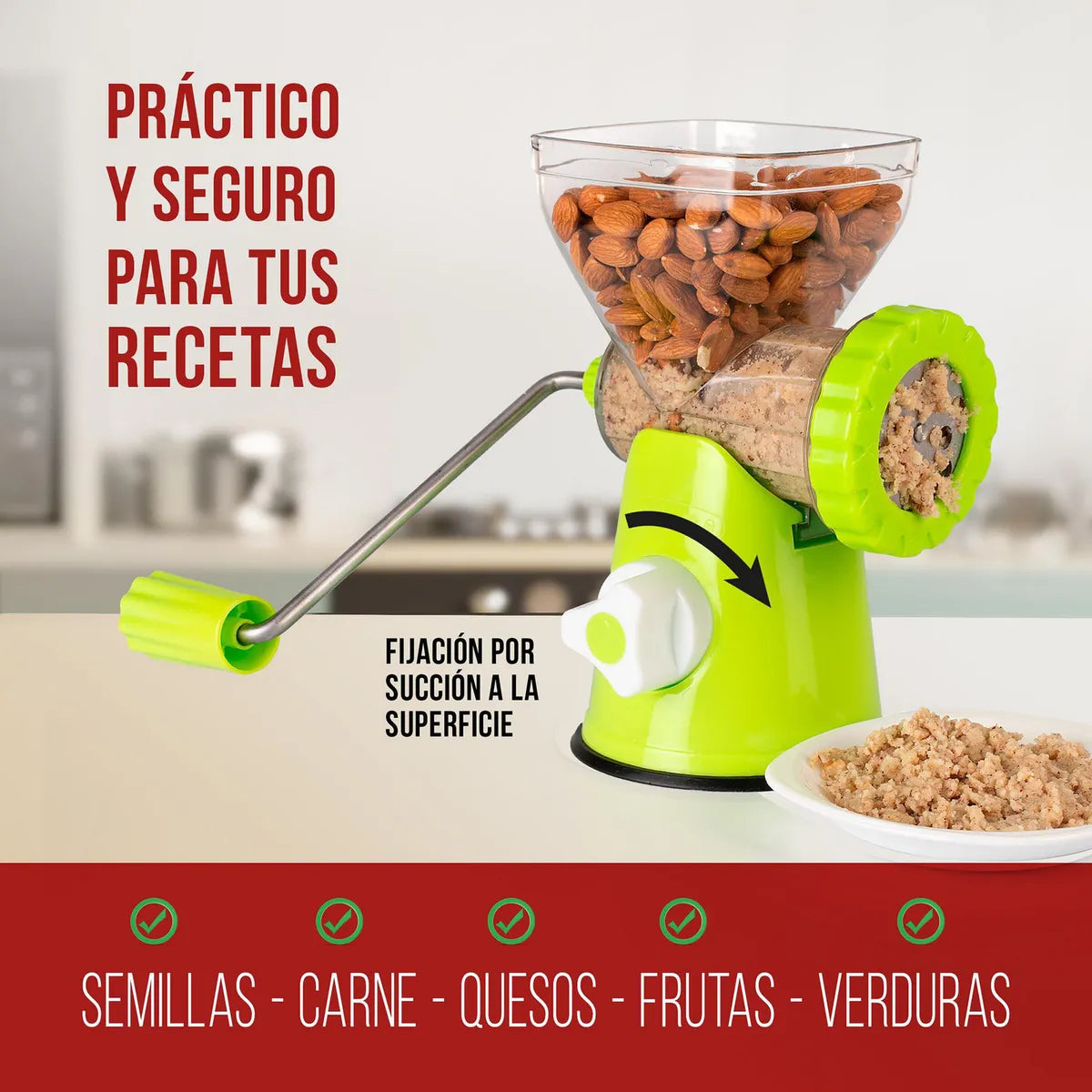 🥩 Molino de Carne y Pollo Manual | Casero y Resistente