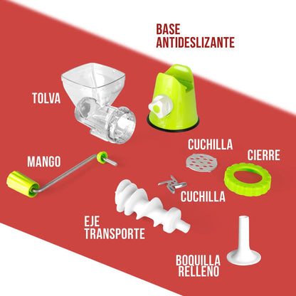 🥩 Molino de Carne y Pollo Manual | Casero y Resistente