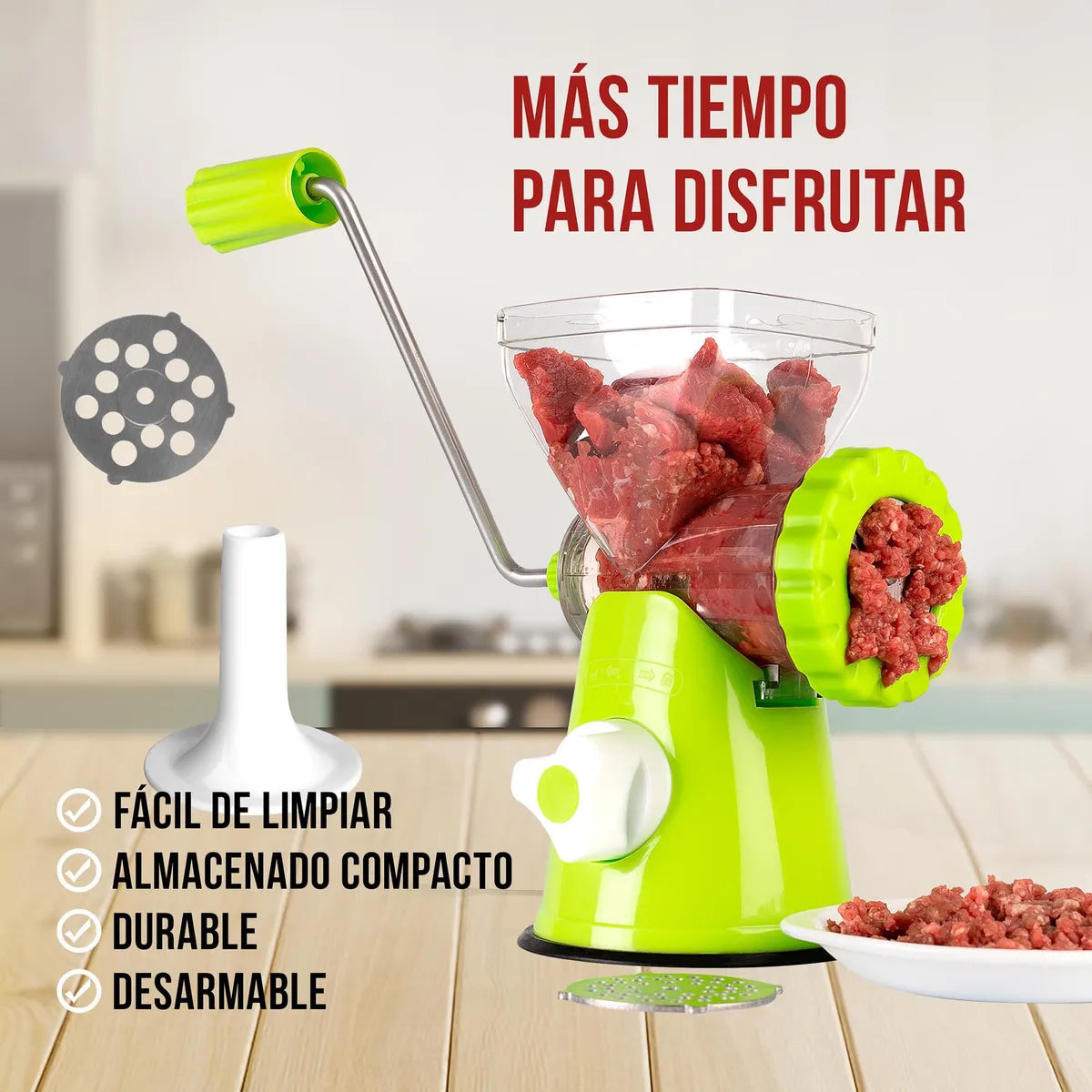 🥩 Molino de Carne y Pollo Manual | Casero y Resistente
