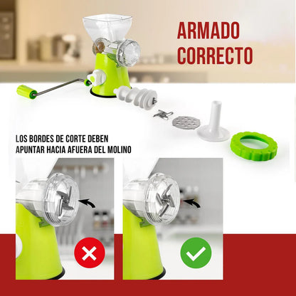 🥩 Molino de Carne y Pollo Manual | Casero y Resistente