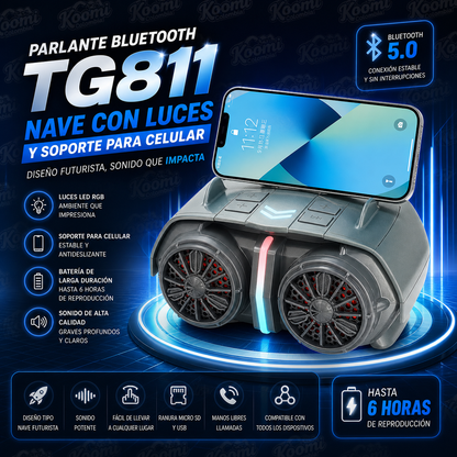 Parlante TG811 Bluetooth Portátil Sonido Potente y Batería Duradera