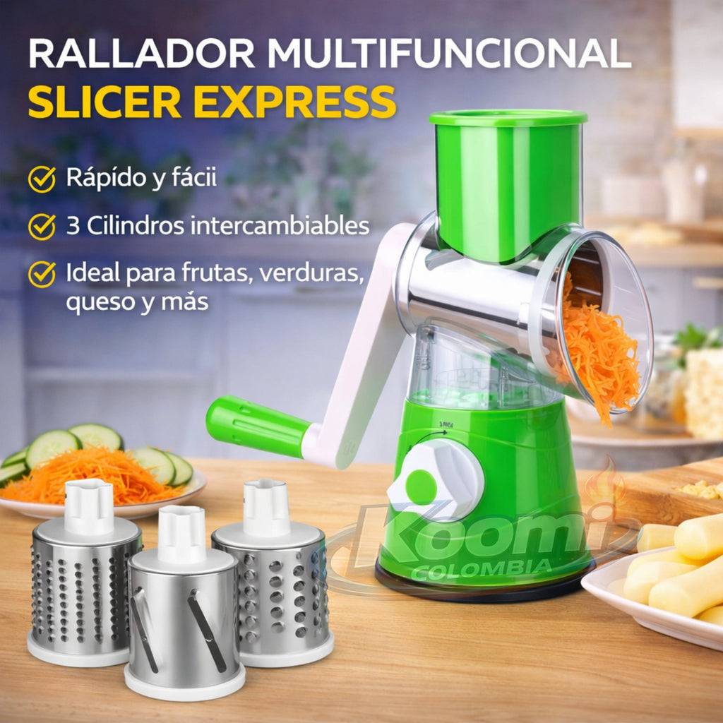 🥕 Rallador Multifuncional Slicer Express | Corta y Ralla Fácil
