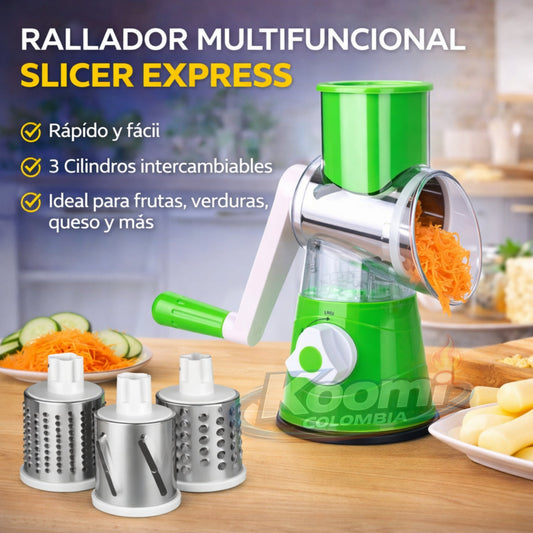 🥕 Rallador Multifuncional Slicer Express | Corta y Ralla Fácil