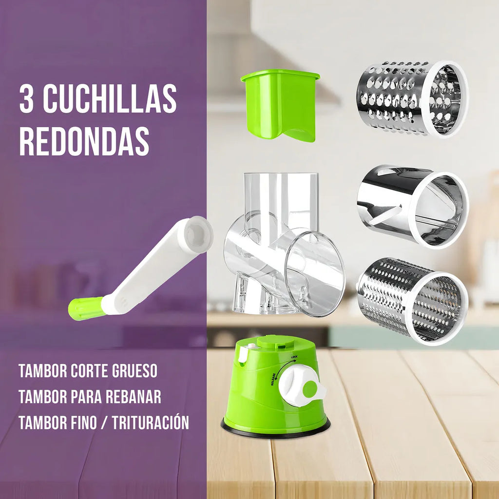 🥕 Rallador Multifuncional Slicer Express | Corta y Ralla Fácil